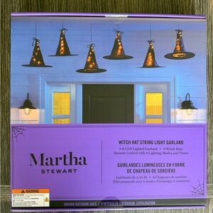 NWT Martha Stewart Witch Hat Light up Garland